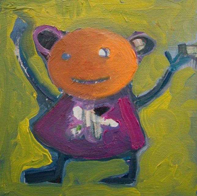 Philipp Kummer, Base, 2018, Öl auf Leinwand, 25 x 25 cm