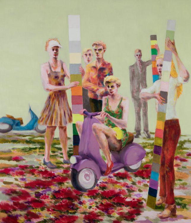 Tjark Ihmels, Probefahrt, 2018, Öl auf Leinwand, 140 x 120 cm