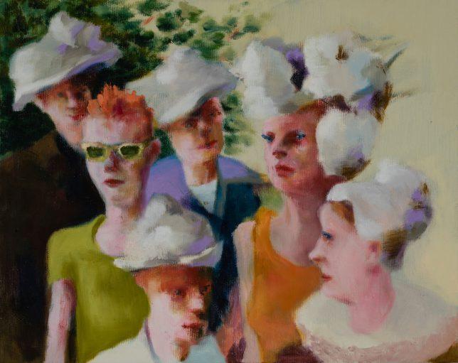 Tjark Ihmels, Falsche Demo, 2019, Öl auf Leinwand, 40 x 50 cm