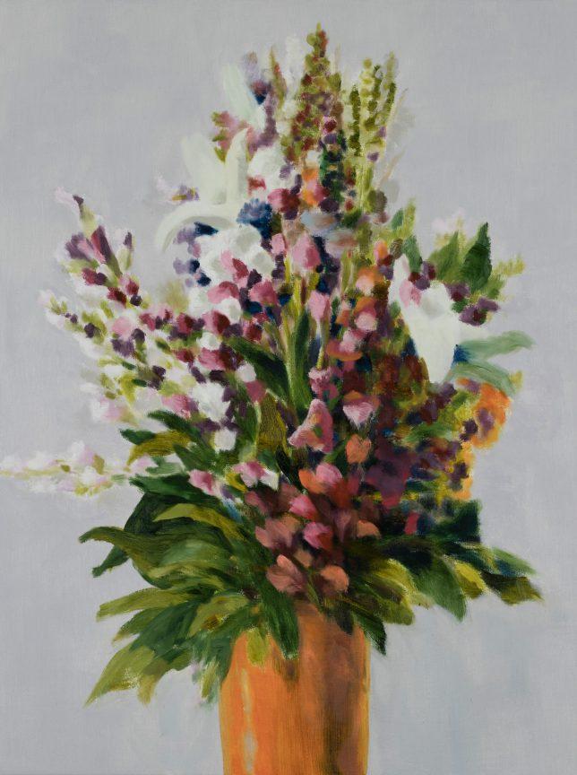 Tjark Ihmels, Großer Blumenstrauß, 2019, Öl auf Leinwand, 80 x 60 cm