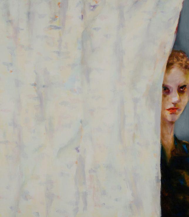 Tjark Ihmels, Vorhang, 2019, Öl auf Leinwand, 80 x 70 cm