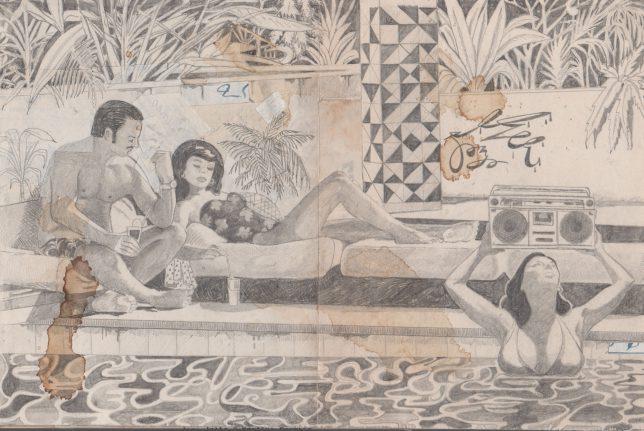 Jan Schmelcher, The endless Summer, 2019, Bleistift auf Papier, 20 x 30 cm