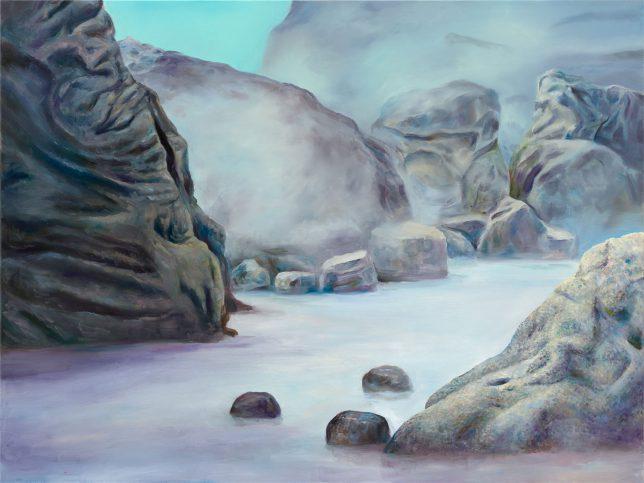 Sebastian Meschenmoser, Galileo 7, Panorama, 2019, Öl auf Leinwand, 90 x 120 cm