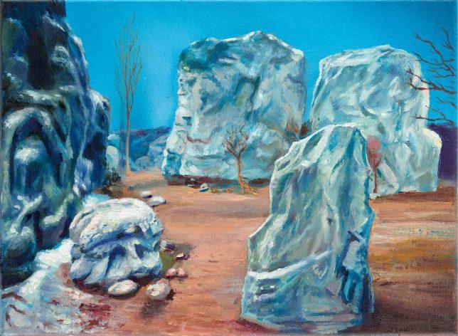 Sebastian Meschenmoser, Sigma Draconis, 2019, oil on canvas, 26 x 35 cm