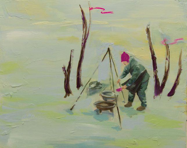 Ekaterina Leo, Nocturnes I, 2017, Öl auf Leinwand, 40 x 50 cm