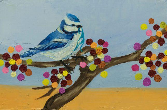 Ekaterina Leo, Forbidden Fruit, 2018, Öl auf Holz, 20 x 30 cm