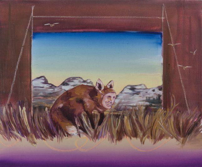 Ekaterina Leo, Looking Through the Mirror I, 2018, Öl auf Leinwand, 40 x 48 cm