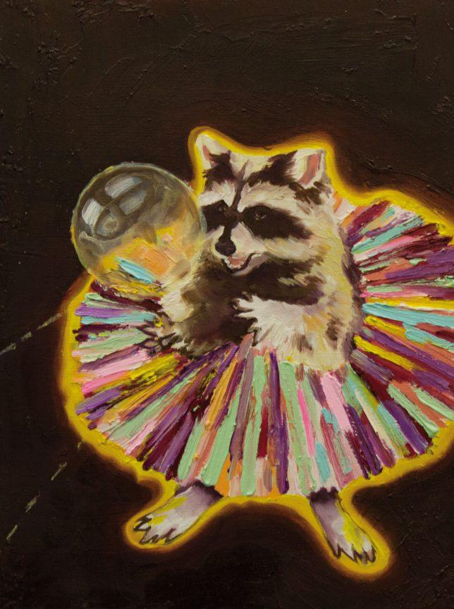 Ekaterina Leo, Lucid Dreamer, 2018, Öl auf Holz, 40 x 30 cm