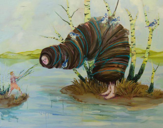 Ekaterina Leo, Sacrifice, 2018, Öl auf Leinwand, 130 x 165 cm