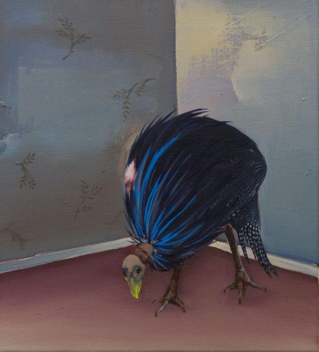 Ekaterina Leo, Wanna be a Peacpock, 2018, Öl auf Leinwand, 41 x 36 cm