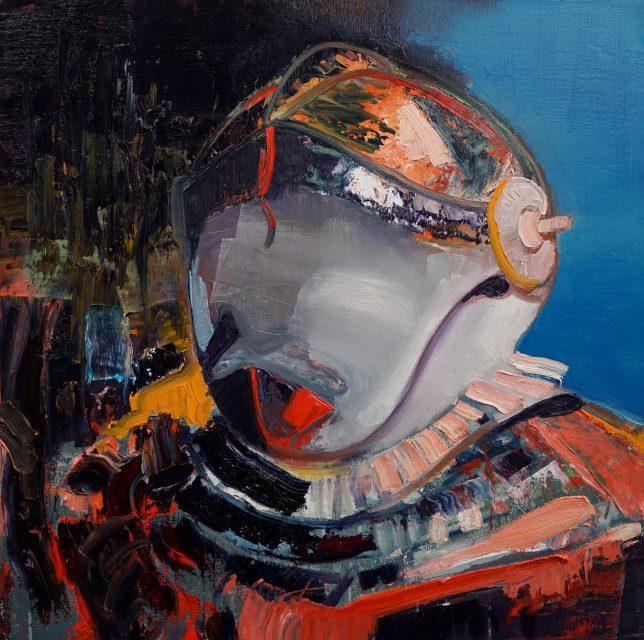 Philipp Kummer, Da Nicht Für, 2017, Öl auf Leinwand, 80 x 80 cm