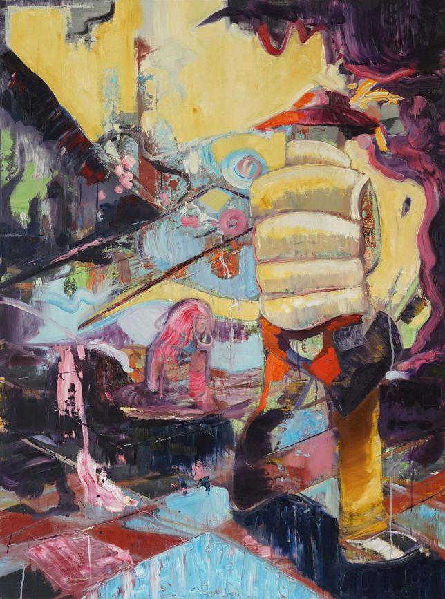 Philipp Kummer, Die Mitte, 2018, Öl auf Leinwand, 160 x 120 cm