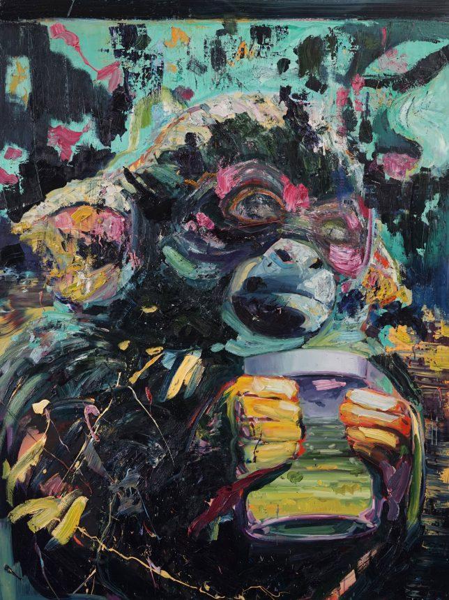 Philipp Kummer, Hellseher, 2018, Öl auf Leinwand, 160 x 120 cm