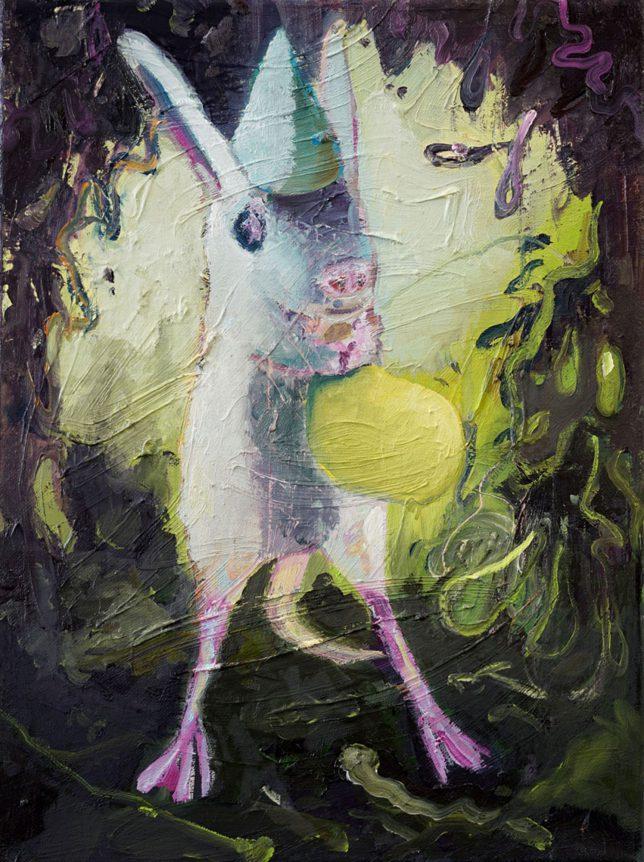 Philipp Kummer, Wissenschaft, 2018, Öl auf Leinwand, 40 x 30 cm