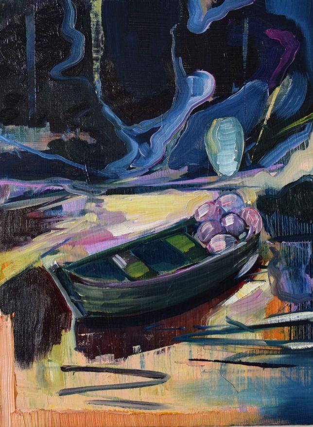 Philipp Kummer, Collector, 2019, Öl auf Holz, 40 x 30 cm