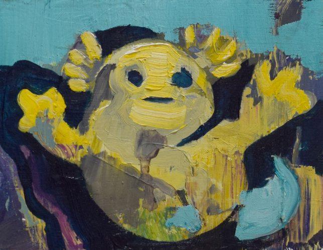 Philipp Kummer, So Einfach, 2019, Öl auf Holz, 20 x 15 cm