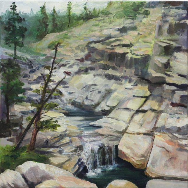 Sebastian Meschenmoser, Canyon, 2016, oil on canvas, 50 x 50 cm