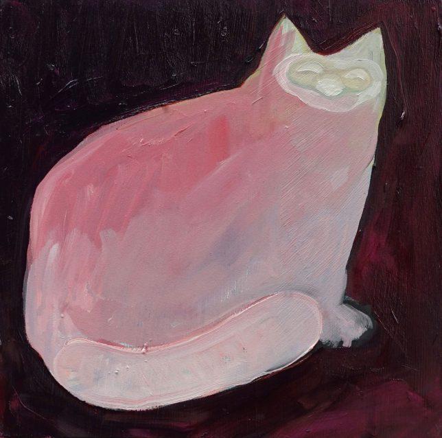 Philipp Kummer, Leuchtturmfunktion, 2020, Öl auf Holz, 25 x 25 cm