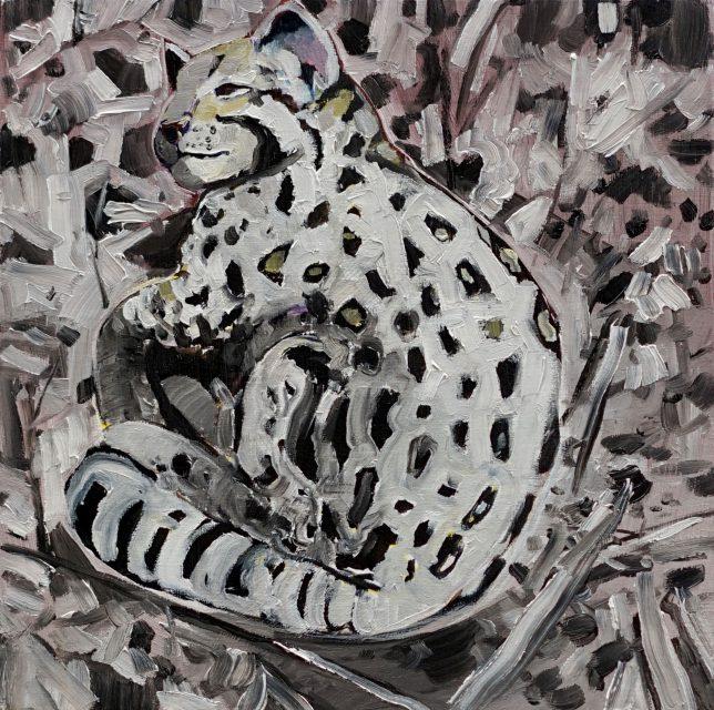 Philipp Kummer, Punkt Punkt, 2020, Öl auf Leinwand, 25 x 25 cm