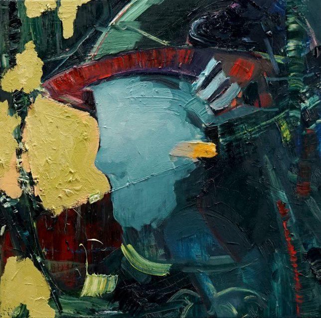 Philipp Kummer, Schwaden, 2020, Öl auf Leinwand, 50 x 50 cm