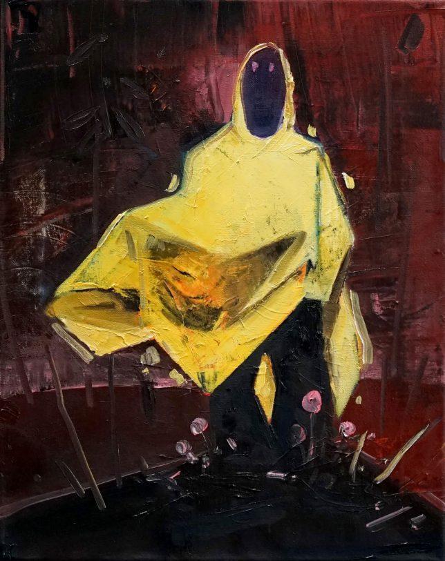 Philipp Kummer, Statik, 2020, Öl auf Leinwand, 50 x 40 cm