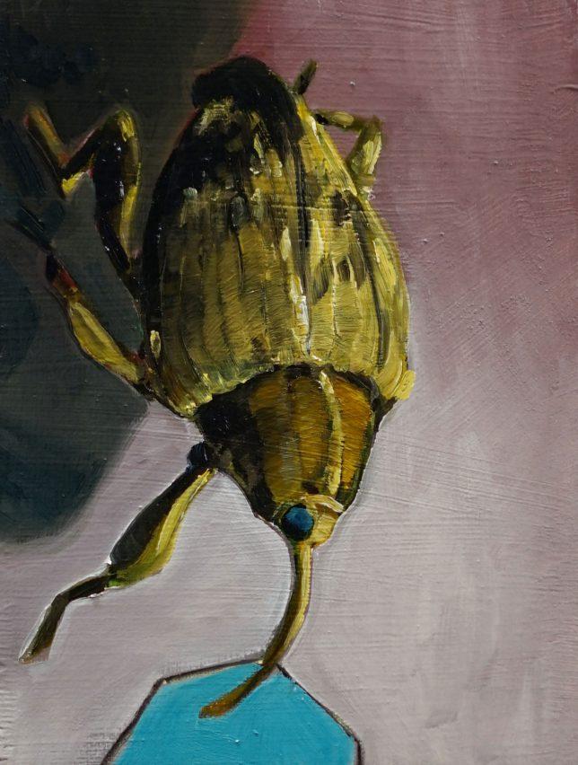 Philipp Kummer, Die leise Grenze, 2020, Öl auf Holz, 20 x 15 cm