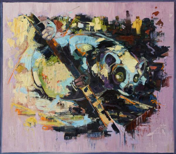 Philipp Kummer, echo of-an echo, 2017, Öl auf Leinwand, 150 x 170 cm