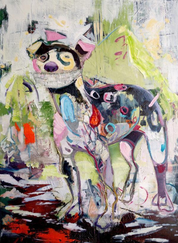 Philipp Kummer, clap your hands, 2018, Öl auf Leinwand, 140 x 100 cm