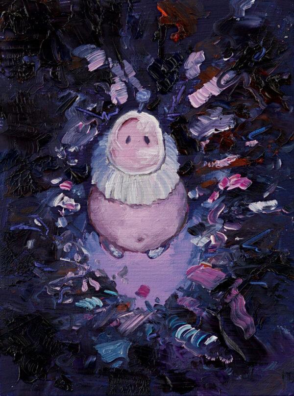 Philipp Kummer, Spirale, 2018, Öl auf Holz, 20 x 15 cm