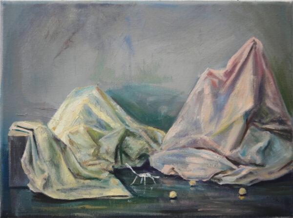 Sebastian Meschenmoser, Utopia, 2018, oil on canvas, 26 x 35 cm