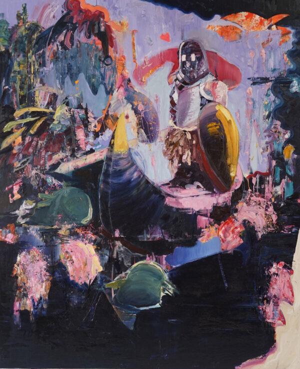 Philipp Kummer, immer so Durst, 2018, Oil on Canvas, 220 x 180 cm