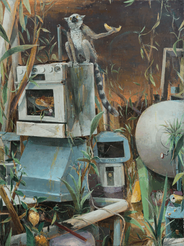 Fritz Bornstück, New Order, 2021, Öl auf Leinwand, 200 x 150 cm
