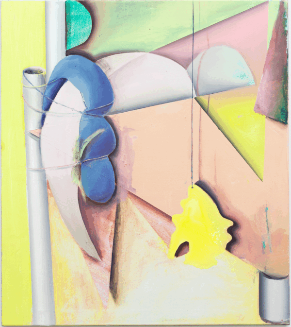 Fee Kleiss, Zentrifuge, 2017, Öl auf Leinwand, 90 x 80 cm