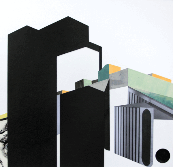 Ines Doleschal, Berlin Suedwest Nr. 9, 2015, Mischtechnik auf Papier, 30 x 31 cm