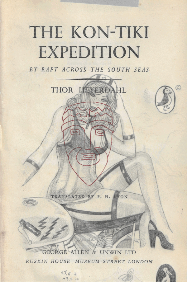 Jan Schelcher, Kon Tiki, 2021, Bleistift auf Papier, 19 x 15.5 cm