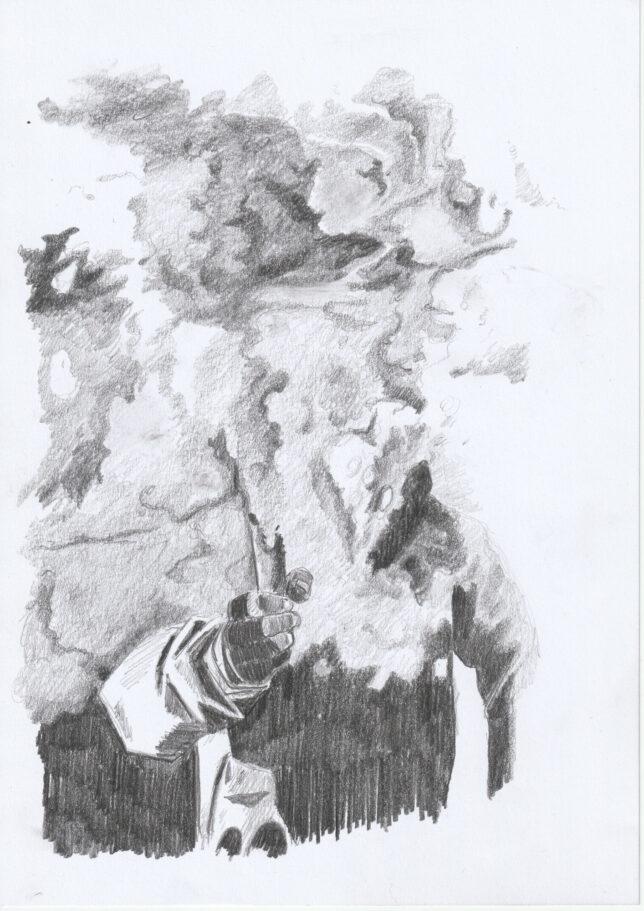 Philipp Kummer, o.T. 5, 2021, Bleistift auf Papier, 29,8 x 21 cm