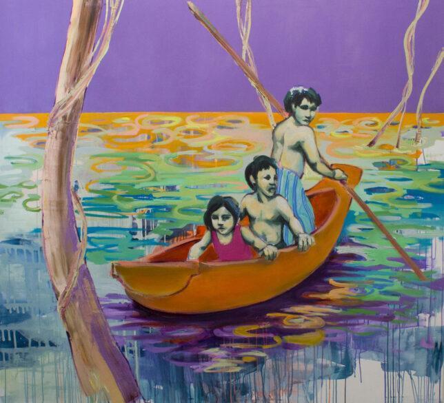 Ekaterina Leo, Lazy River, 2021, Öl auf Lwd., 165 x 180 cm