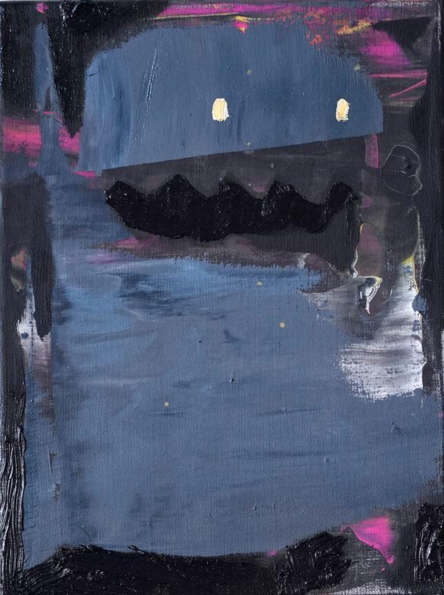 Philipp Kummer, Monkey, 2022, Öl, Acryl auf Lwd, 24 x 18 cm