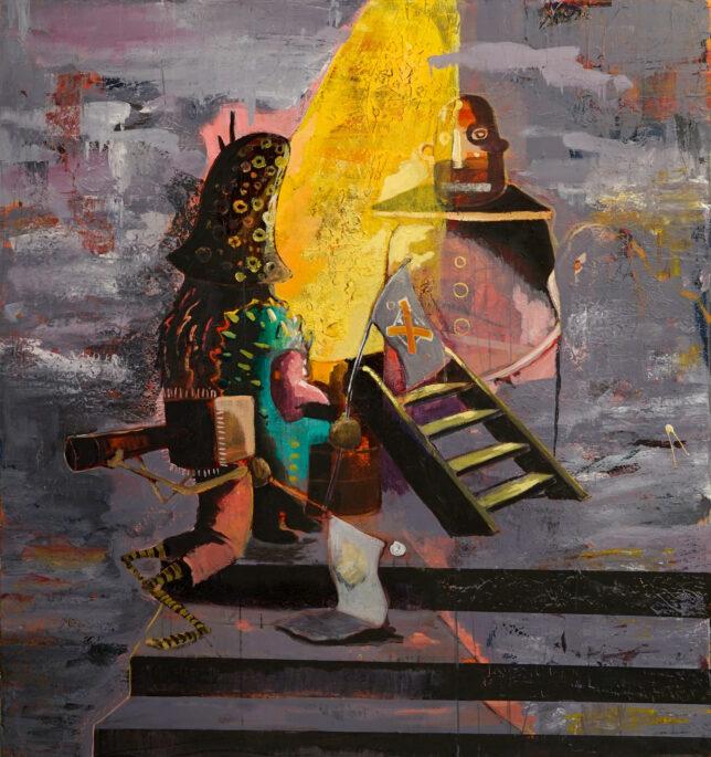 Philipp Kummer, can I have a feel, 2022, mixed media, 160 x 150 cm