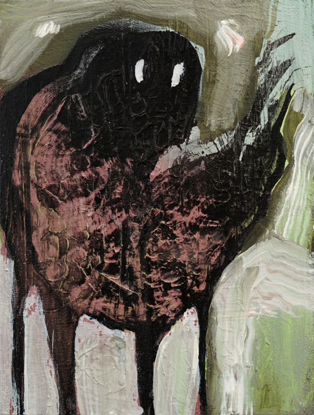 Philipp Kummer, you were always there, 2022, Öl, Acryl auf Holz, 30 x 25 cm