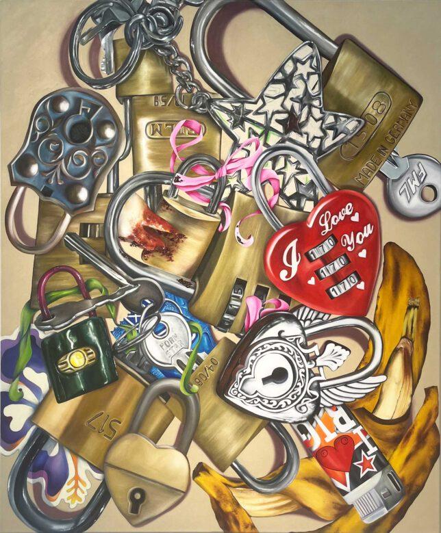 Stella Winter, Outro, 2023, Oil and oil pastel on Canvas, 130 x 110 cm