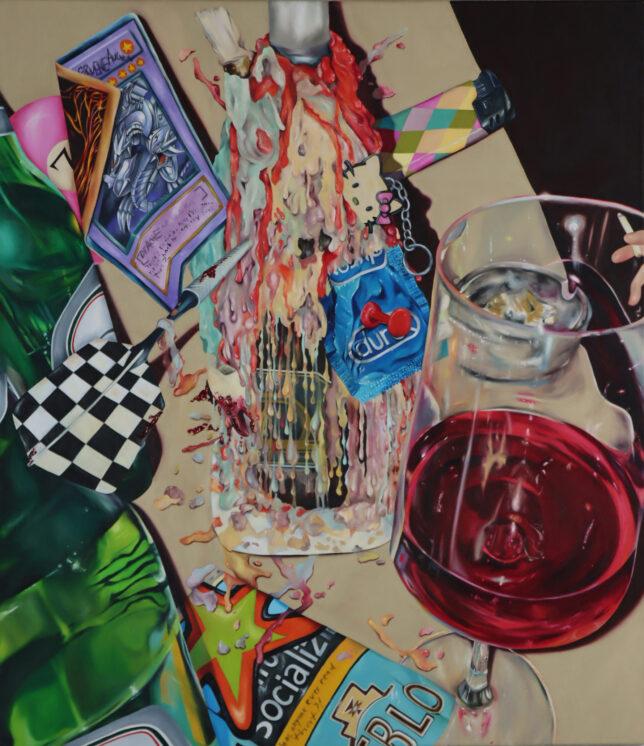 Stella Winter, Did we go to the same Party, 2023, Oil on Canvas, 115 x 100 cm
