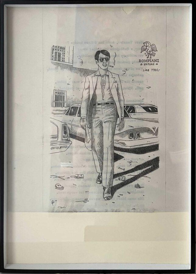 Jan Schmelcher, Cinema de Look, Bompiani, 2022, Bleistift auf Papier, 30 x 21 cm