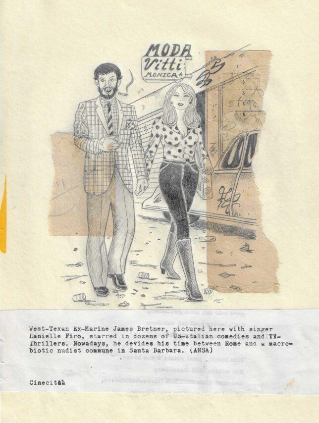 Jan Schmelcher, Cinema de Look, James Bretner, 2022, Bleistift auf Papier, 30 x 21 cm