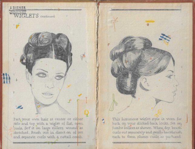 Jan Schmelcher, Plump Curls, 2023, Bleistift, Papier auf Holz, 22 x 28,5 cm