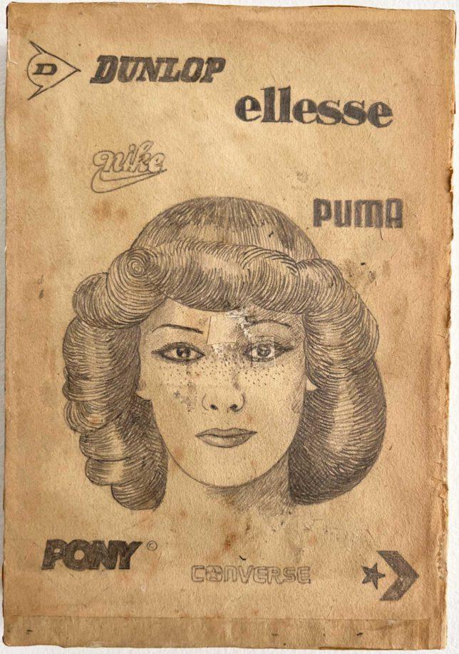 Jan Schmelcher, The Player, 2022, Bleistift, Papier auf Holz, 22 x 14 cm