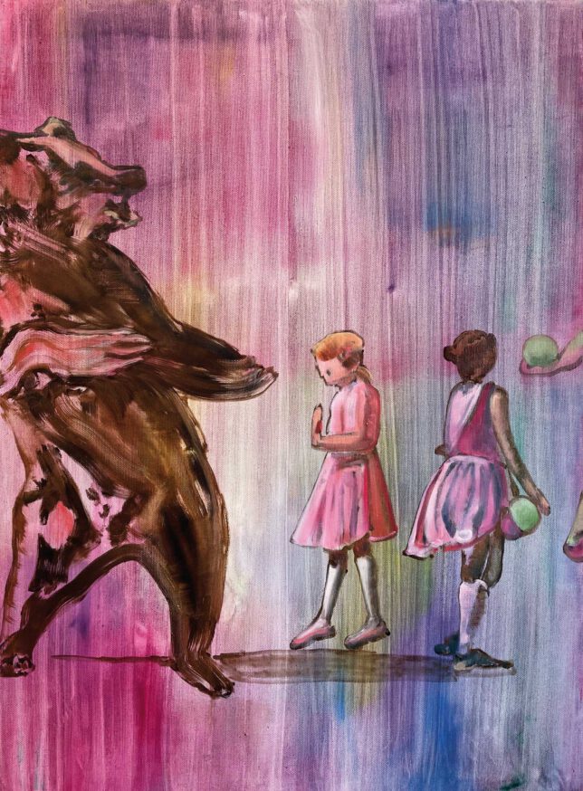 Isabel Friedrich, dance club afternoon, 2023, Öl, Acryl auf Lwd., 70 x 50 cm