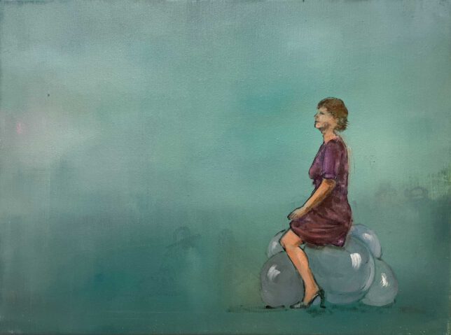 Isabel Friedrich, Die Welt vor deinem Fenster, 2022, Öl auf  Lwd., 30 x 40 cm