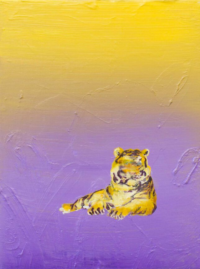 Ekaterina Leo, Gone, 2023, Öl auf Holz, 40 x 30 cm