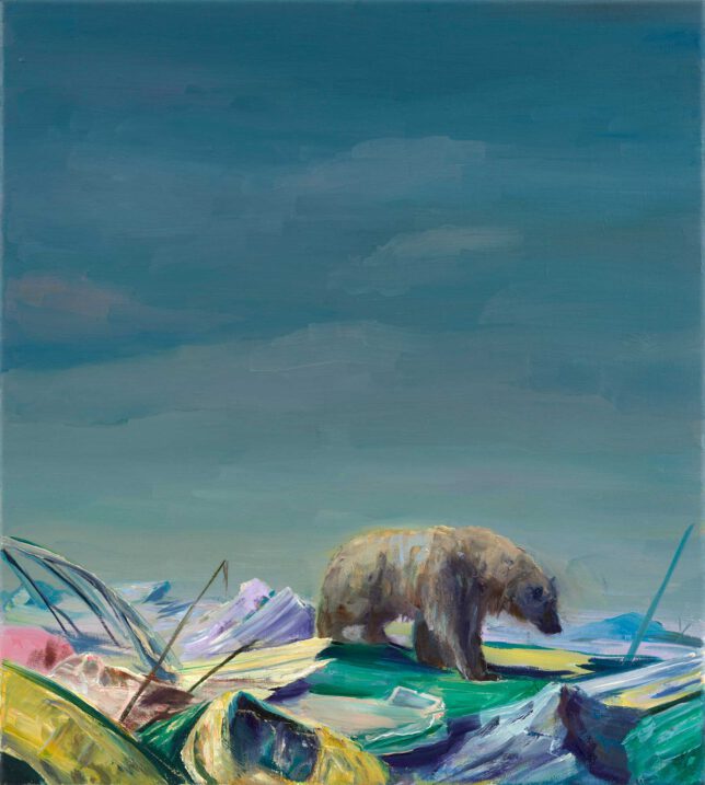 Sebastian Meschenmoser, Arktis, 2023, Öl auf Leinwand, 50 x 45 cm